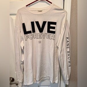 White Kane Brown 'Live Forever' Concert Long Sleeve Shirt